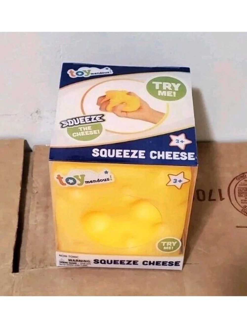 Toymendous Squeeze Cheese Fidget Toy New 2026 Release Gel Filled Sensory Squishy